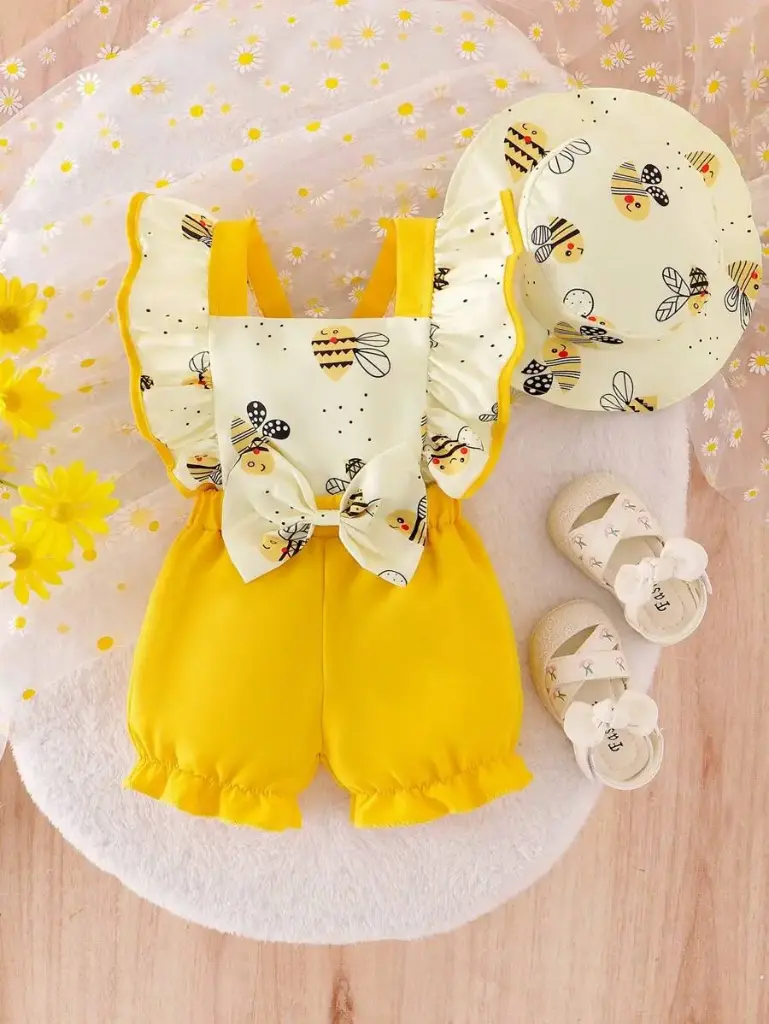Conjunto de 2 piezas de verano lindo para niña bebé
