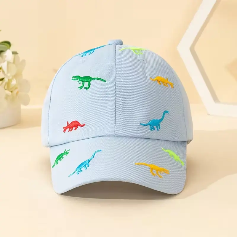Gorra de Béisbol con Decoración Embroiderada de Dinosaurio