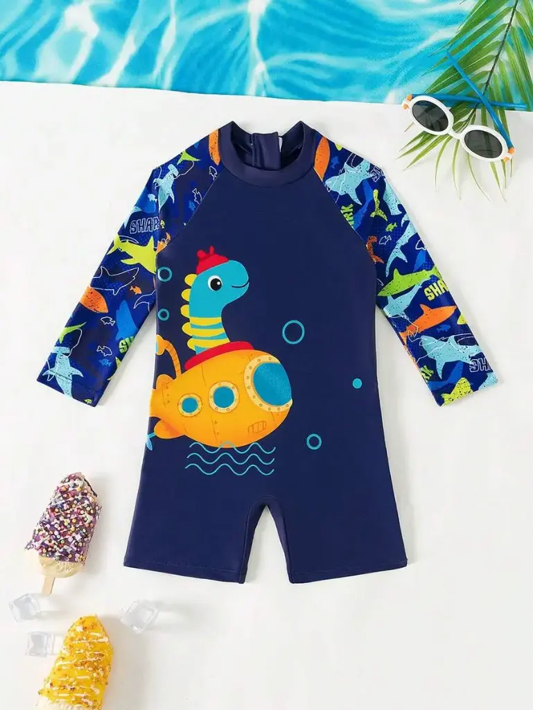Traje de baño para niño de tiburones