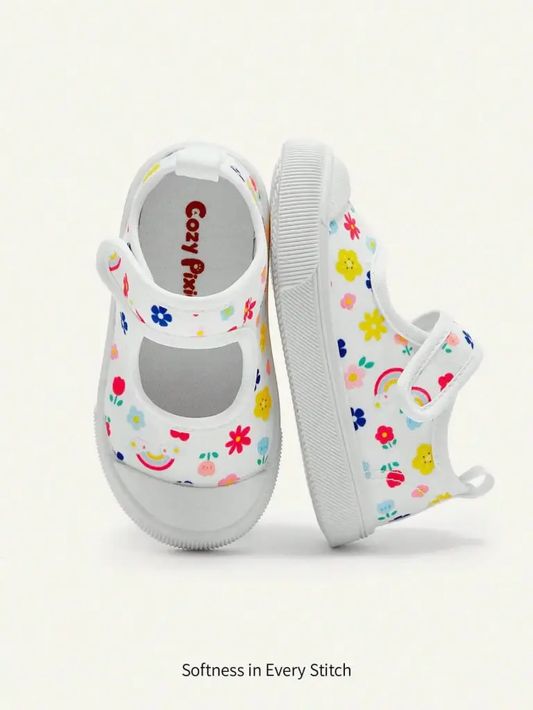 Zapatitos con estampado de unicornio y arcoiris