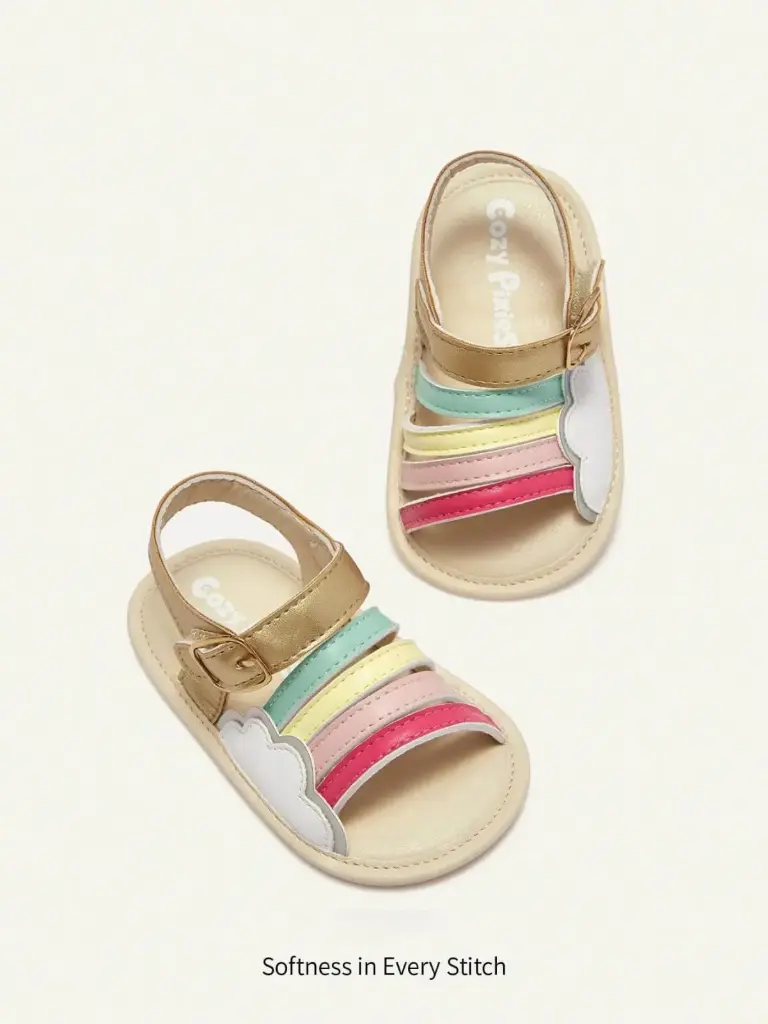 Sandalias con arcoiris