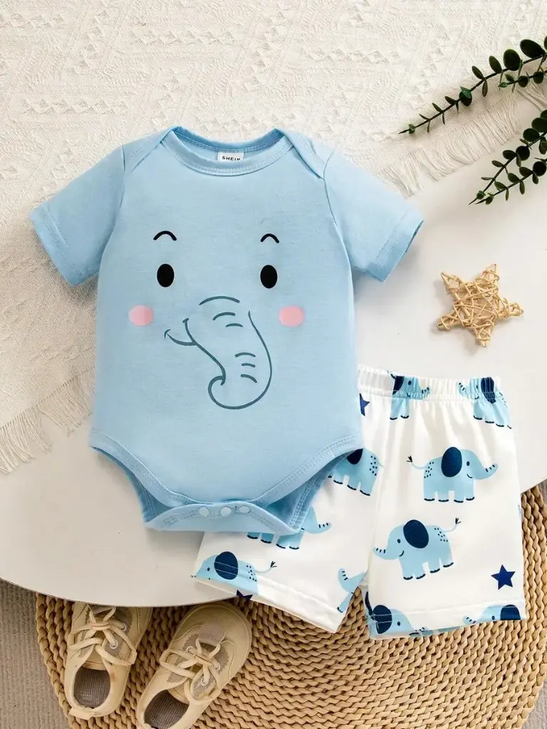 Conjunto Elefantito Celeste