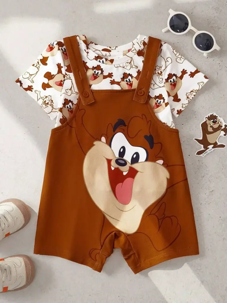 Conjunto Taz con Overol Café