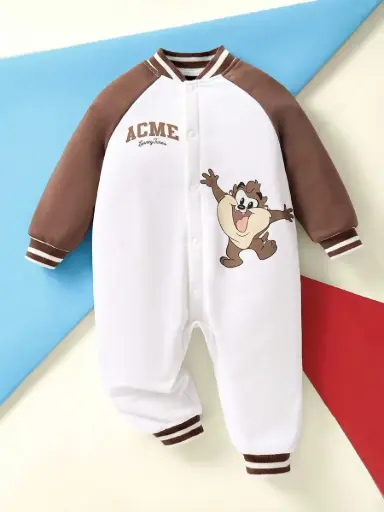 [sa2407317916456326] Pijama informal estilo atlético para bebé niño con estampado de Tazmania