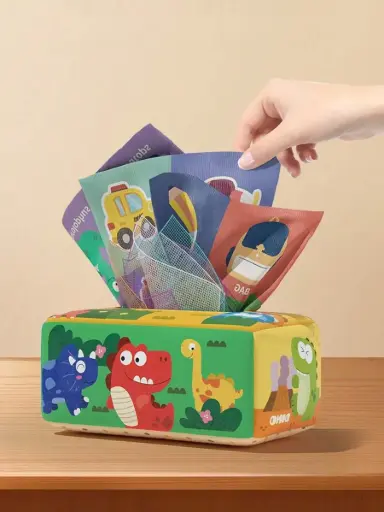[sl2404231103130180] Juguete de caja de pañuelos Montessori para bebés de 6 a 12 meses