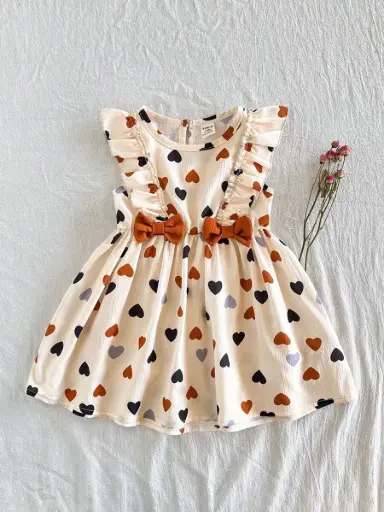 Vestido con estampado de corazón
