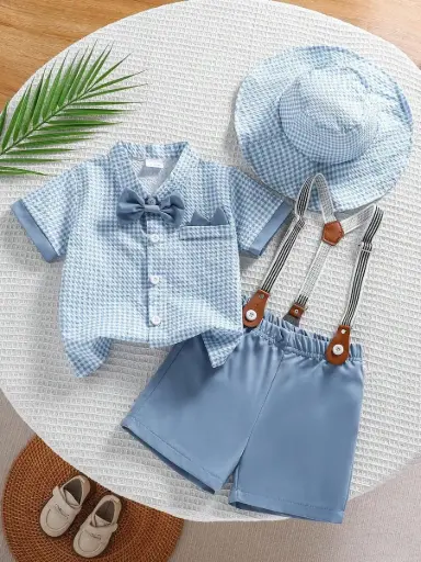 [sa25052626696931433] Conjunto Elegante Celeste con Tirantes